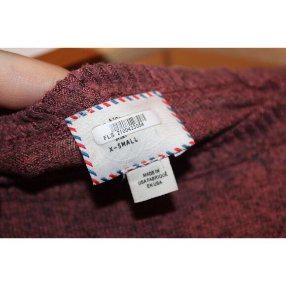 ANTHROPOLOGIE Postmark Womens Mauve Knitted Ruffle Hem Sweater xs - Picture 6 of 7